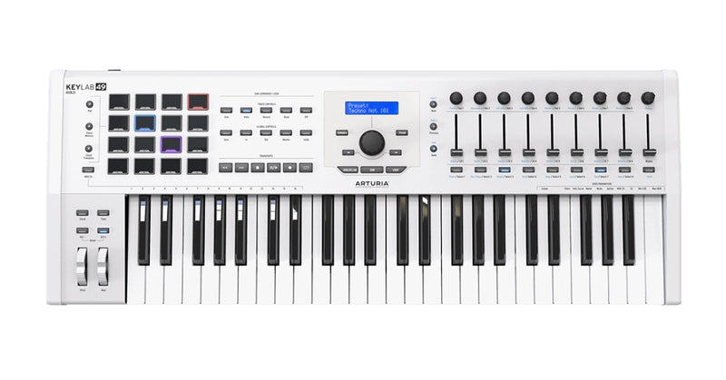 Arturia KEYLAB MKII 49 Notes Professional Keyboard Controller and Software (White)