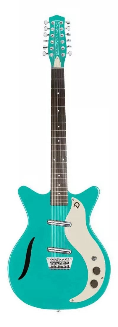 Danelectro D5912V-AQUA 12-String Electric Guitar (Aqua)