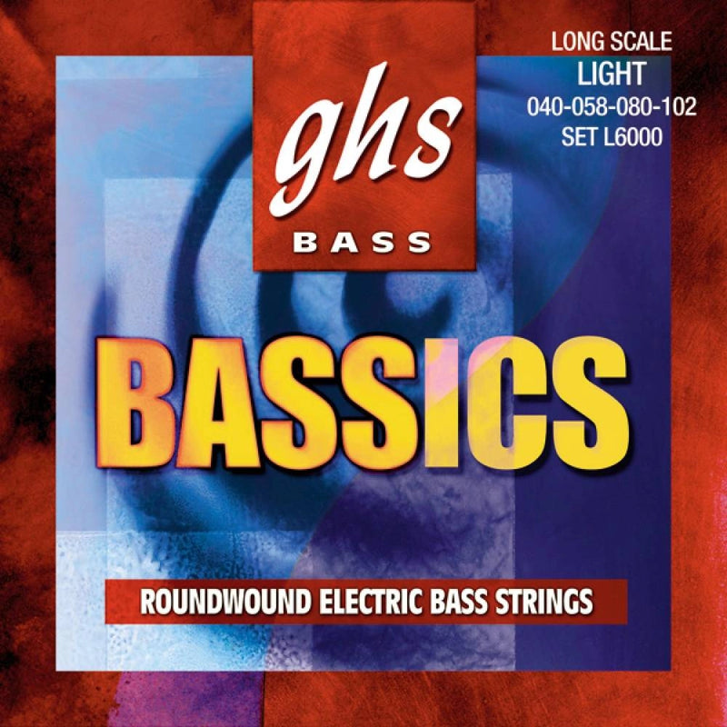 Ghs L6000 Bassics Roundwound Nickel and Steel Bass Strings - Light