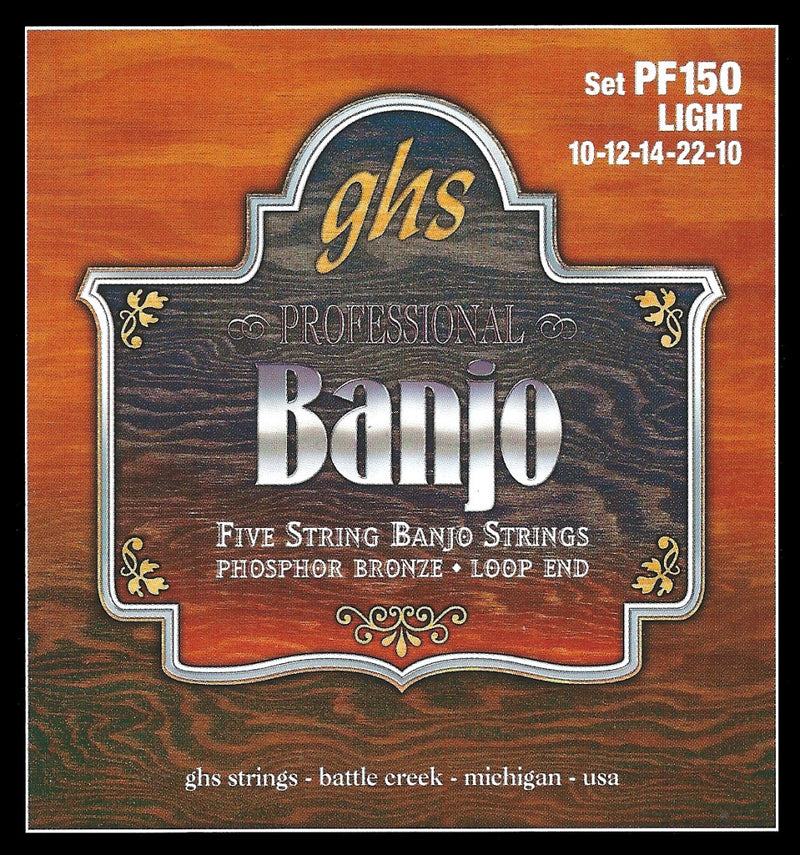 Ghs PF150 Phosphor Bronze Banjo 5 String Light Loop End