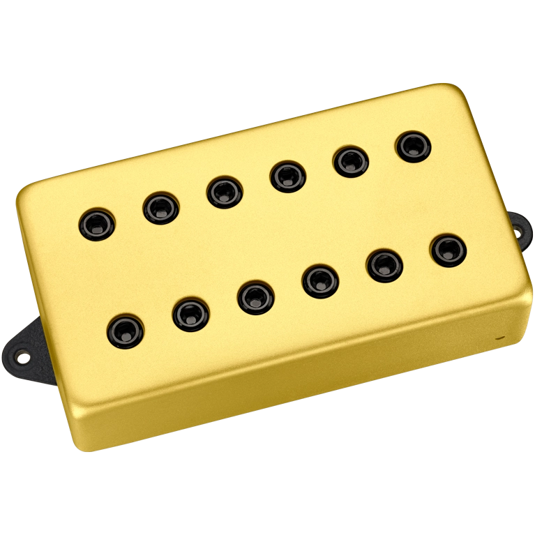 DiMarzio DP244F Dominion F-Spaced Humbucker Neck Pickup (Satin Gold Cover With Black Poles)