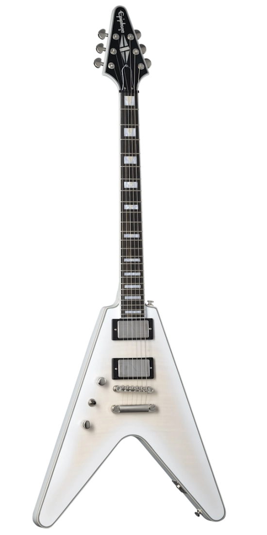 Epiphone EIFVYAWTBNLH Flying V Prophecy Left Handed Electric Guitar (Aged White Tiger Burst)