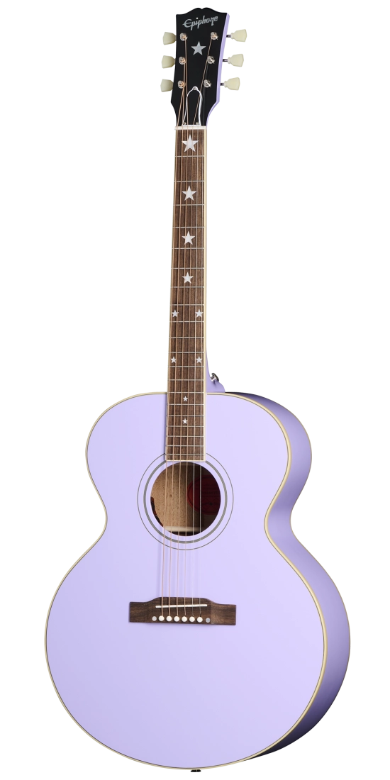 Epiphone ECJ180LSLAVNH J-180 LS Acoustic/Electric Guitar (Lavender)