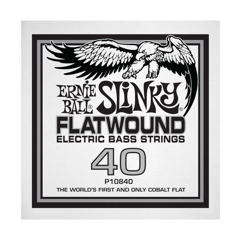 Ernie Ball10840EB Slinky Flatwound Electric Bass String - .040