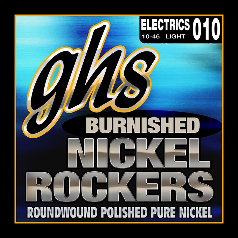 Ghs BNR-L Burnished Pure Nickel Roundwound Electric Guitar Strings - Light