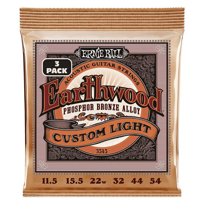 Ernie Ball 3545EB Custom Light Phosphor Bronze Acoustic Instrings (3 pack)