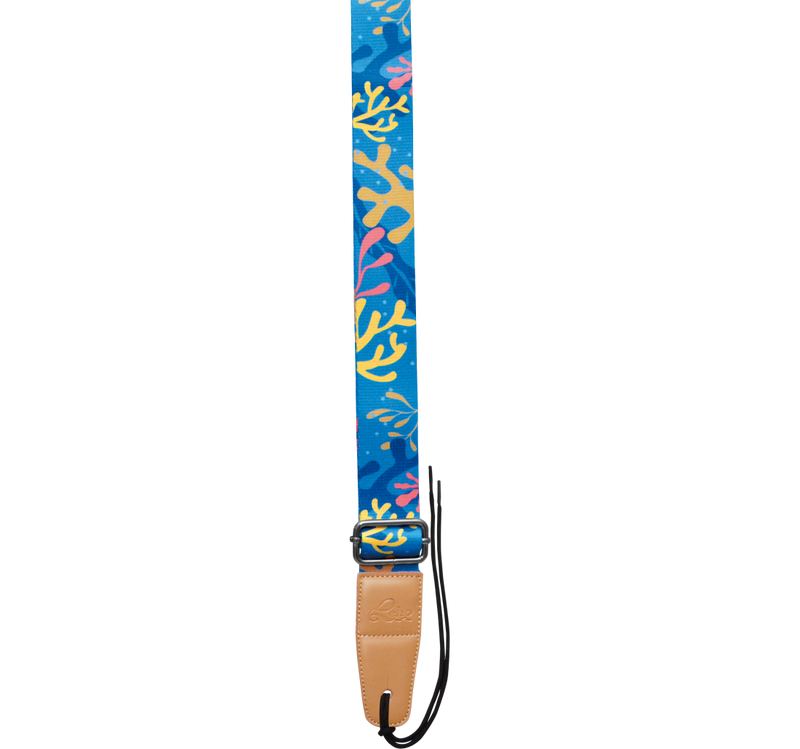 Leho LH-STR-TSLB STRAP UKULELE COLORFUL (Tropical Sea Life Bleu)