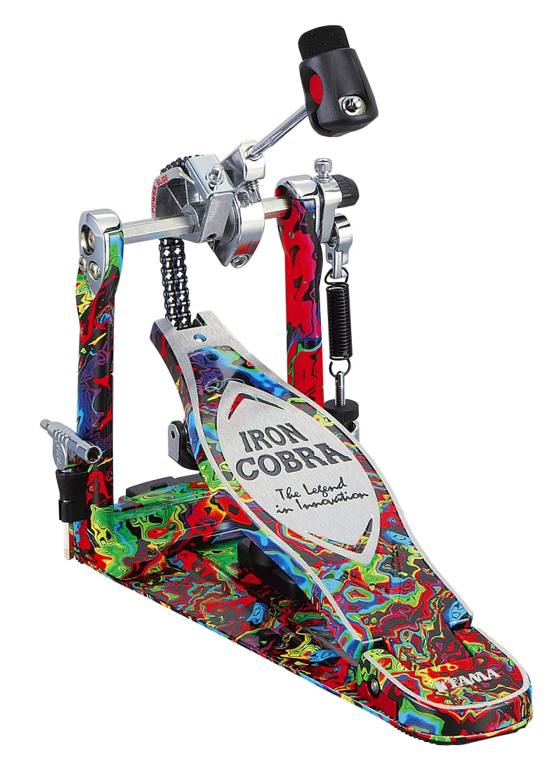 Tama IRON COBRA 50th Anniversary Limited Edition Power Glide Single Pedal (Marble Psychedelic Rainbow)