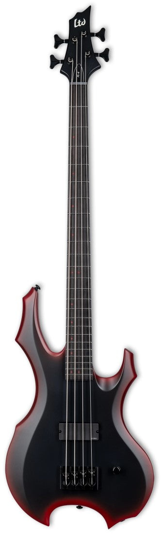 ESP LFL4BLKREDBS Fred Leclercq Signature Bass Guitar with Case (Black Red Burst Satin)