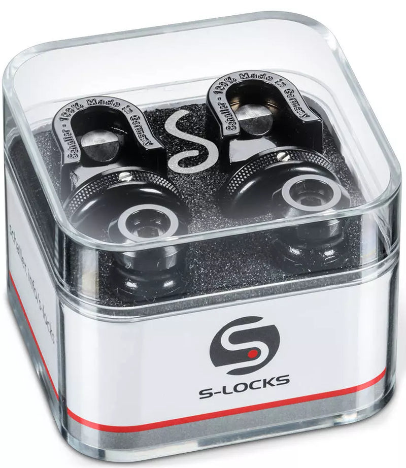 Schaller S-Lock Strap Locks (2 pieces), Black (SCH1446)