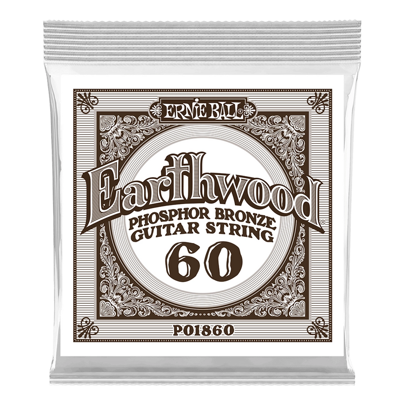 Ernie Ball 1860EB Earthwood Phosphor Bronze Acoustic Guitar String - .060