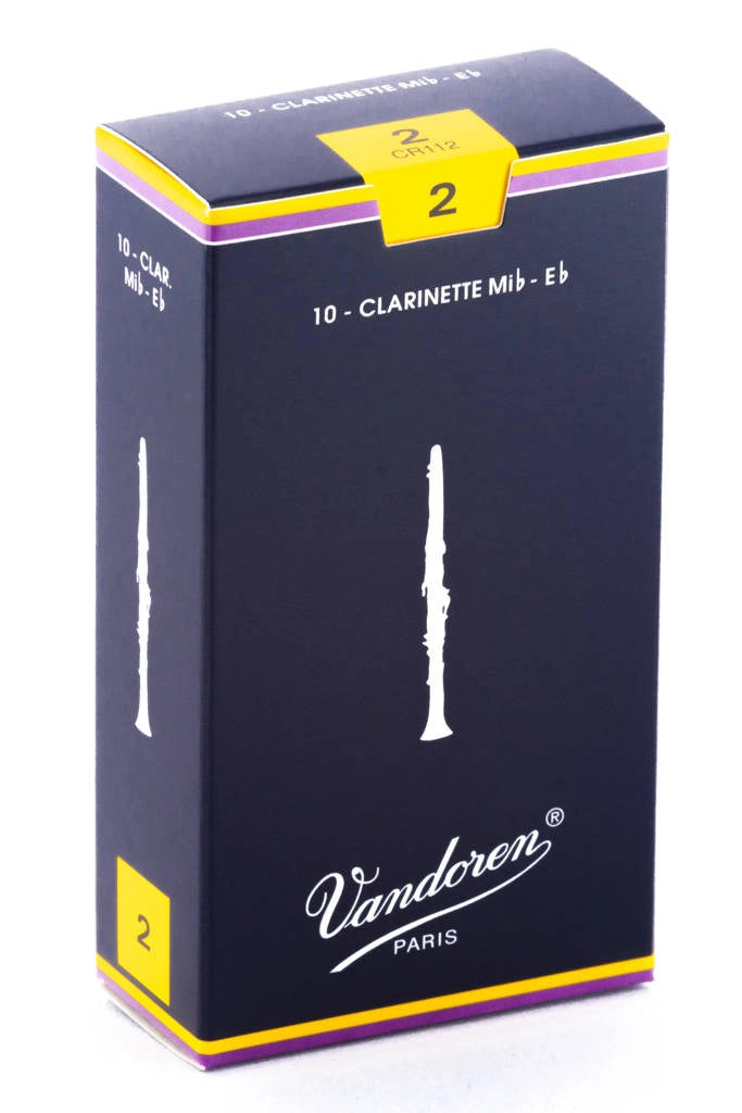 Anches traditionnelles pour clarinette Mib Vandoren CR112 - Boîte de 10