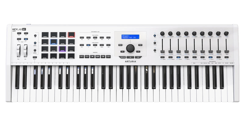 Arturia KEYLAB MKII 61 Notes Professional Keyboard Controller and Software (White)