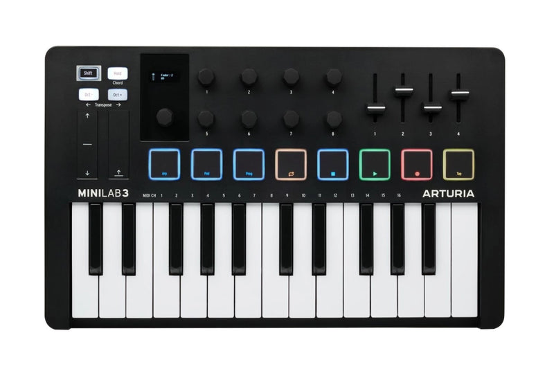 Arturia MINILAB 3 25-Key MIDI Controller With Software (Black)