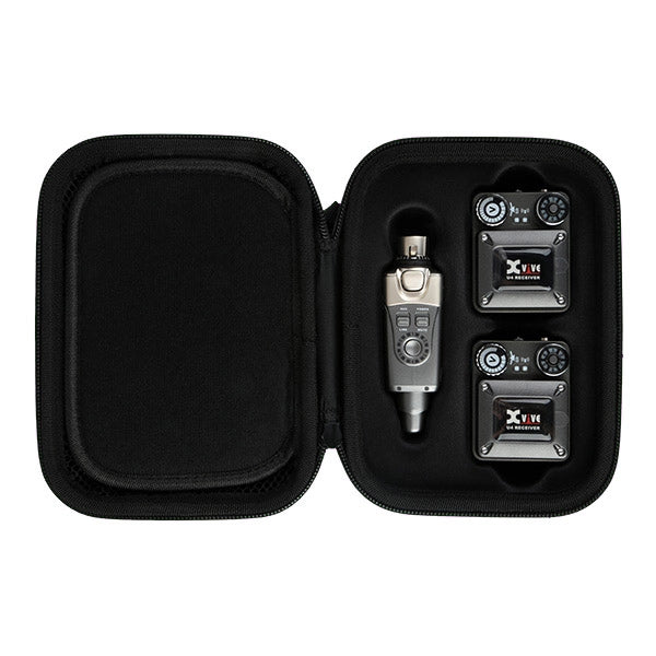 Xvive CU4R2 Hard Travel Case for In-Ear Monitor Wireless (2 Receivers)