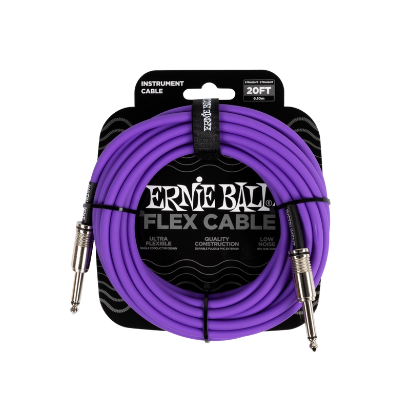 Ernie Ball 6420EB Flex Instrument Cable Straight/Straight (Purple) - 20ft