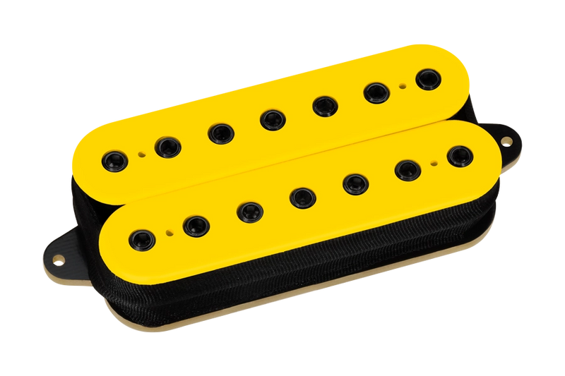 DiMarzio DP712 Super Distortion 7 String Pickup (Yellow With Black Poles)