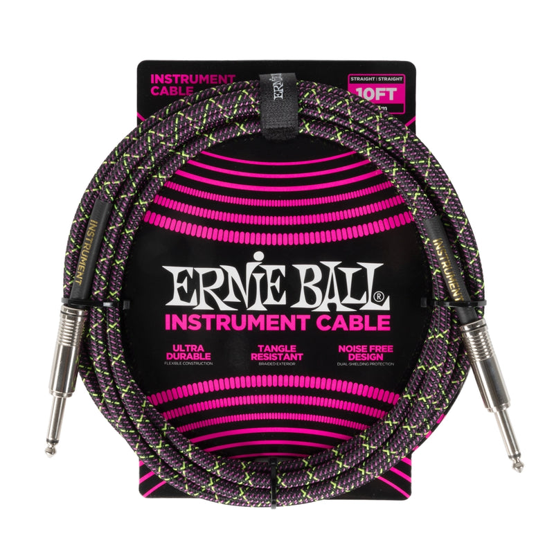 Ernie Ball 6427EB Câble tressé droit (Purple Python) - 10 '