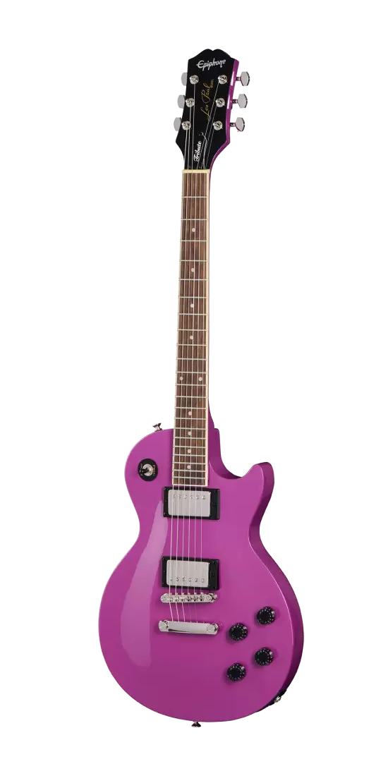 Epiphone E1LPOMPNH Les Paul Tribute E1 Electric Guitar (Majestic Purple)