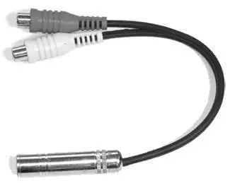 Lien Audio AA36Y 1/4-pouce-F à 2x RCA-F Y-Cable