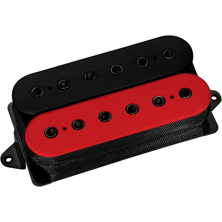 DiMarzio DP259F Titan Humbucker F-Spaced Bridge Pickup (Black/Red With Black Poles)