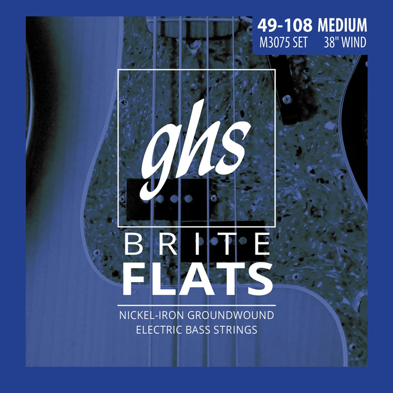 Ghs M3075 Brite Flats Electric Bass Strings