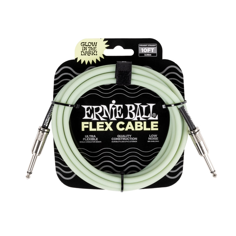 Ernie Ball 6436EB 1/4 to 1/4 Instrument Cable (Glow In the Dark) - 10'