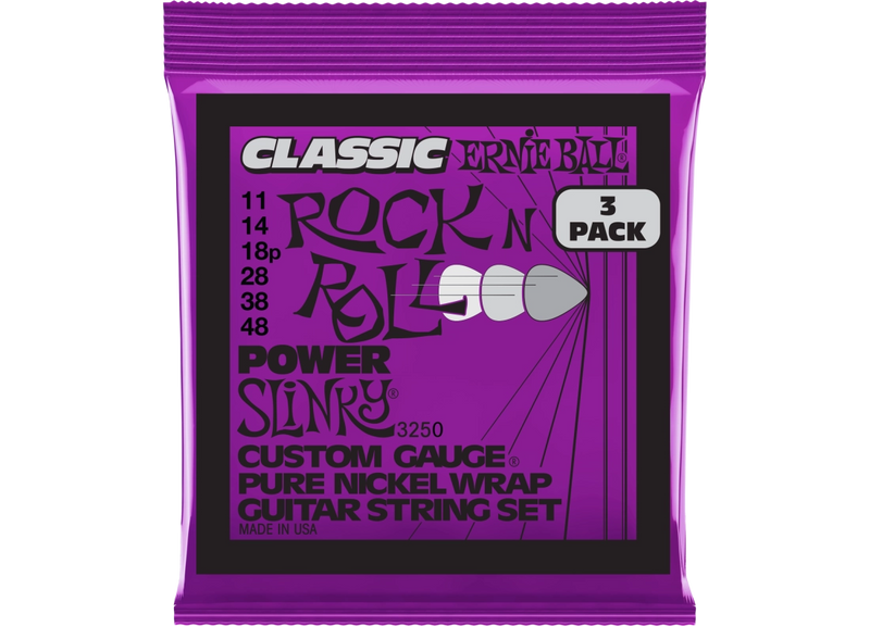 Ernie Ball 3250EB Power Slinky Electric Guitar Strings (3 pack)