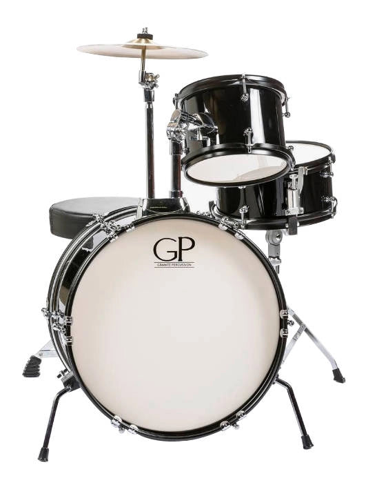 Granite Percussion GP-JR3BK 3-Piece Junior Drum Kit (Black)