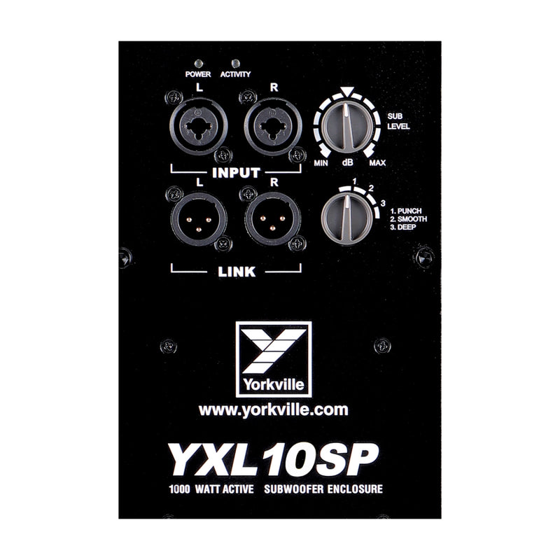 Caisson de basse amplifié compact Yorkville YXL10SP 1000 W - 10"