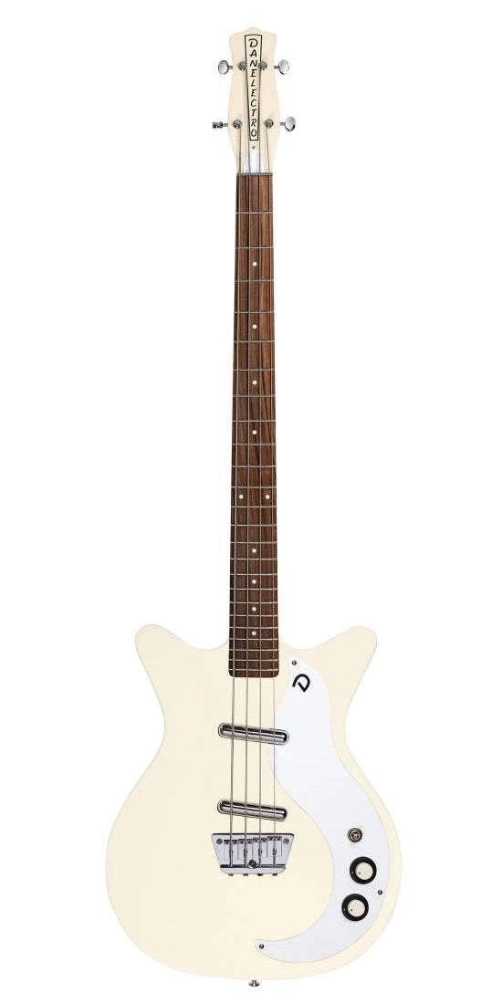 Danelectro D59SSBASS-CREAM 59DC Short Scale Electric Bass Guitar (Vintage Cream)