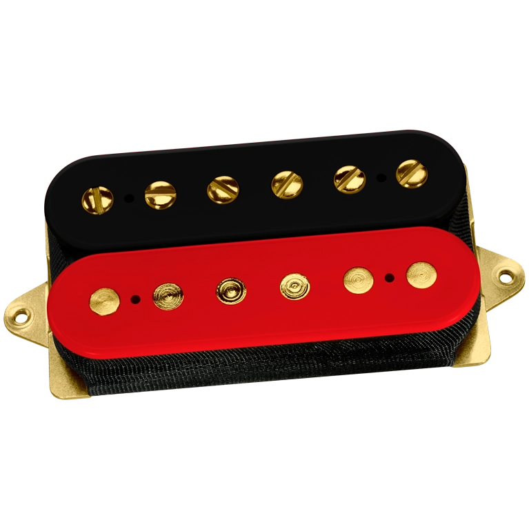 DiMarzio DP155 The Tone Zone Bridge Humbucker Pickup (Black/Red With Gold Poles)