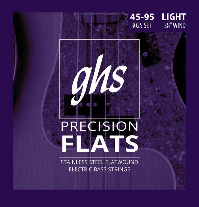 Ghs 3025 Precision Flatwound Bass Strings Long Scale Plus Light (.045-.095)