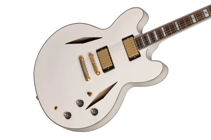 Epiphone SHEREWABWGH Emily Wolfe ''White Wolfe'' Sheraton Semi Hollow Electric Guitar (Aged Bone White)