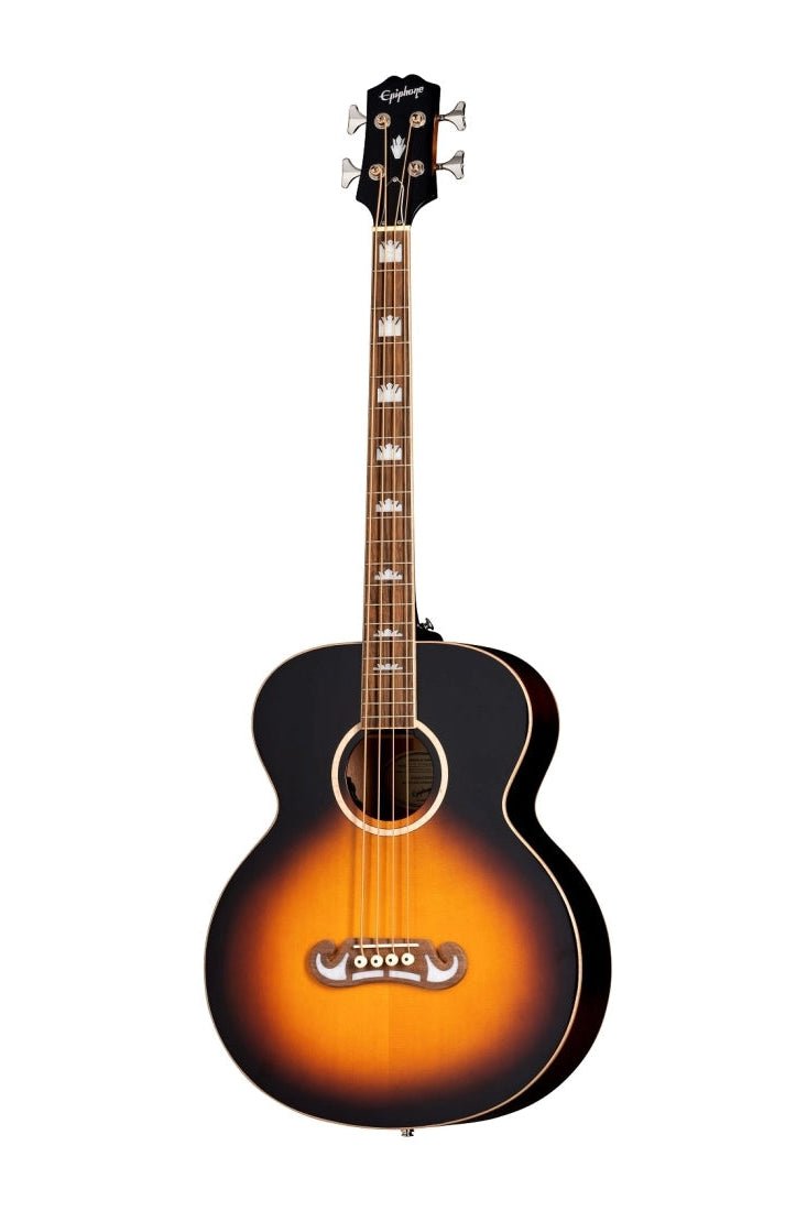 Epiphone EIABSJAVSNHLH l Capitan J-200 Studio Left Handed Acoustic Bass Guitar (Aged Vintage Sunburst)