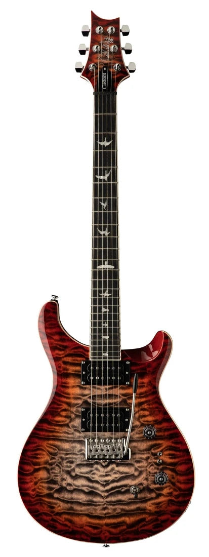 PRS SE CUSTOM 24-08 QUILT Electric Guitar (Charcoal Cherry Burst)