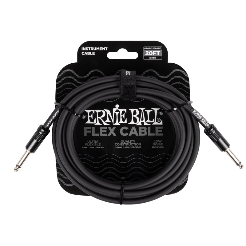 Ernie Ball 6435EB 1/4 to 1/4 Instrument Cable (Black) - 20'