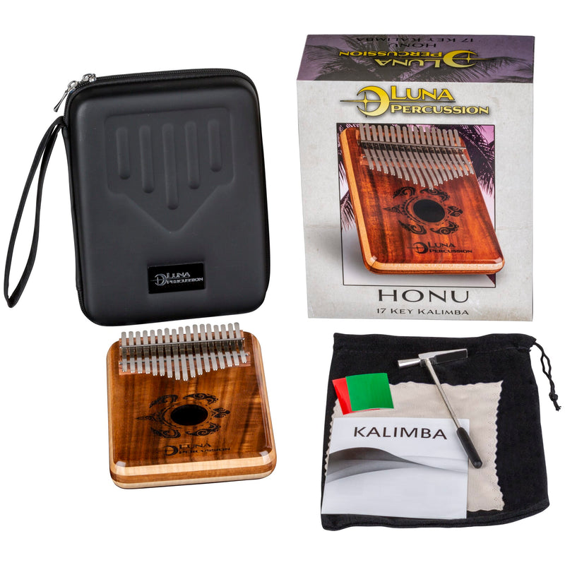 Luna LPK HONU 17C Kalimba (Honu Koa, 17 Key) - Key of C