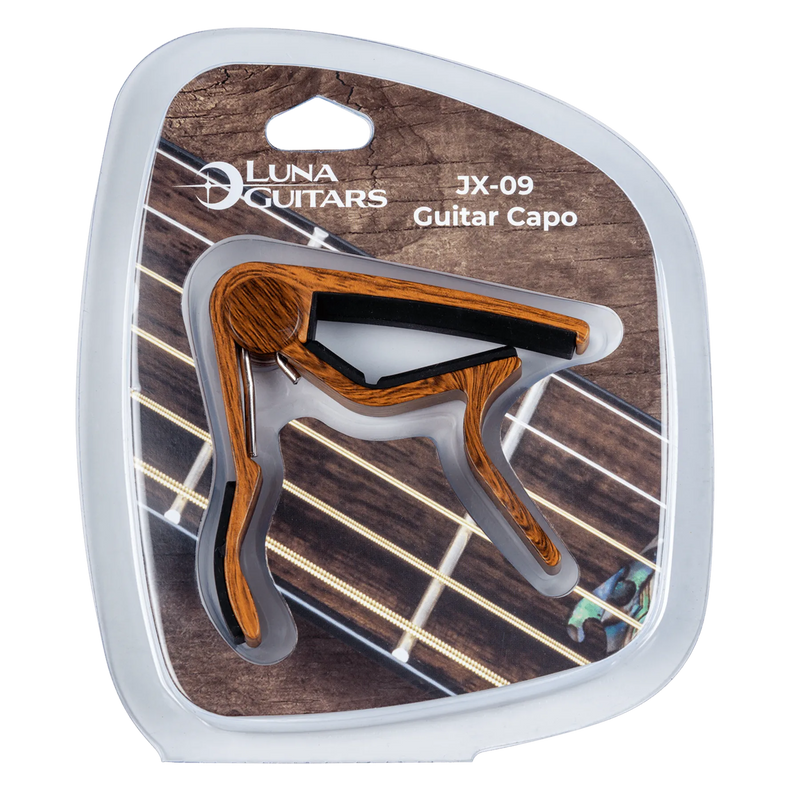 Luna Capo For JX-09 Guitar (Wood Finish)