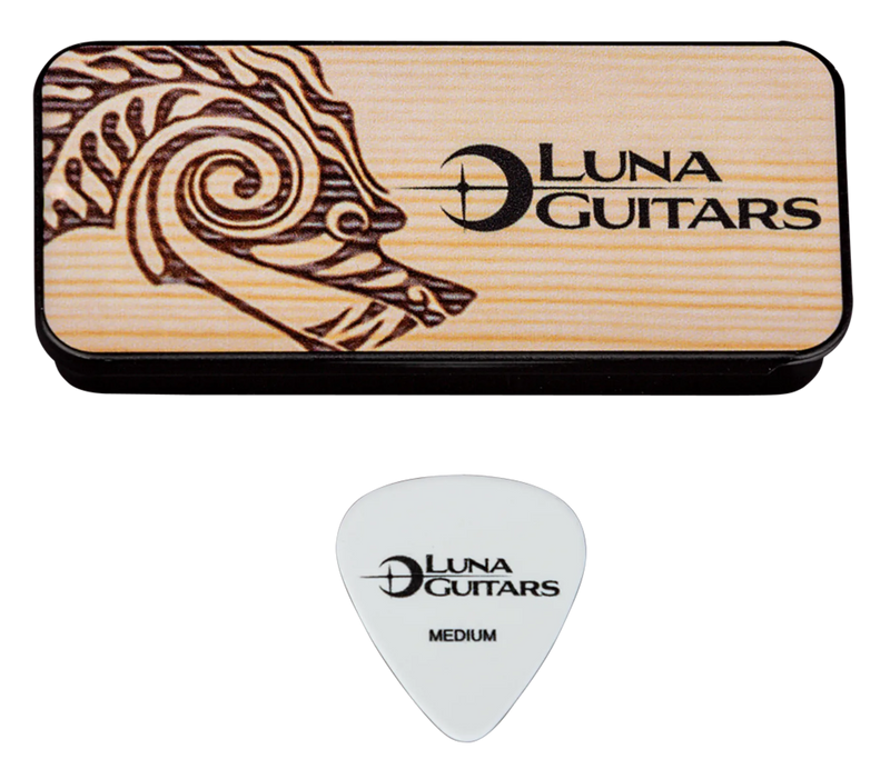 Luna PICK TIN MED Pick Tin Medium 6 Picks - .88mm