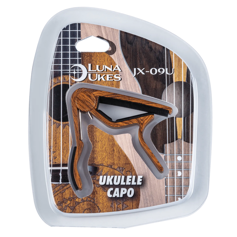 Luna Ukulele Capo (Wood Finish)