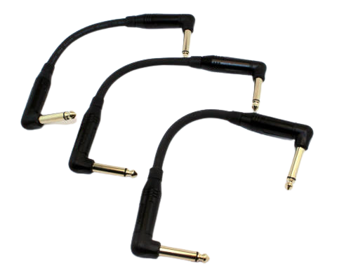 YORKVILLE PCC-06S1A Studio One Pedal Board Connector Cable - 6 pouces - 3 pack