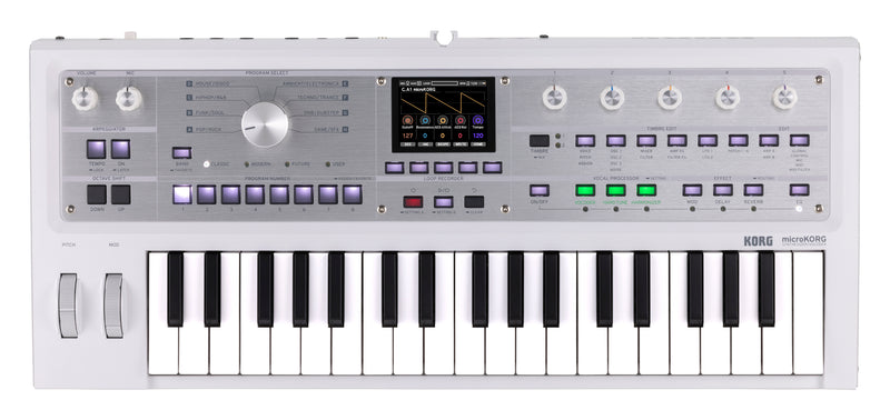 Korg MICROKORG MK2 Limited Edition Synthesizer / Vocoder (Metallic White)