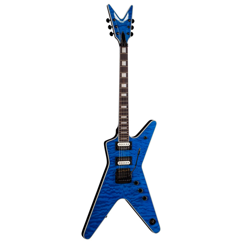 Dean Guitars ML SEL 24 K QM TBL Select 24 Kahler Quilt Top Electric Guitar (Trans Blue)