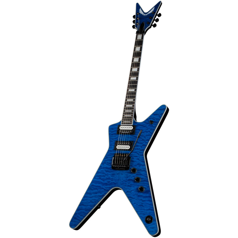 Dean Guitars ML SEL 24 K QM TBL Select 24 Kahler Quilt Top Electric Guitar (Trans Blue)