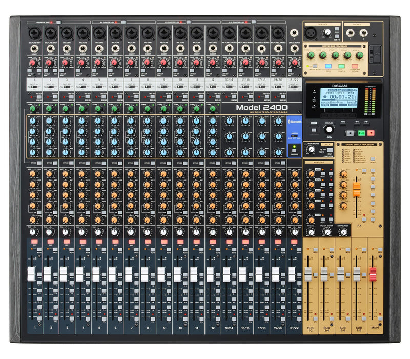 Tascam MODEL2400 24-Track Flagship Analog Recording Console & Live Mixer with Audio Interface