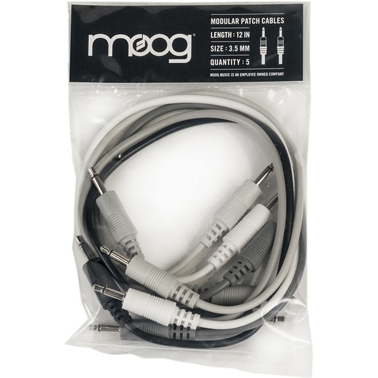 Moog RES-CABLE-SET-3 Patch Cables for Mother-32 Synthesizer (5-Piece Set) - 12"