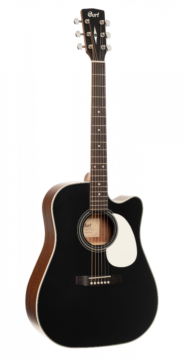 Cort MR500F-CED-BKS Acoustic Electric Guitar (Satin Black)