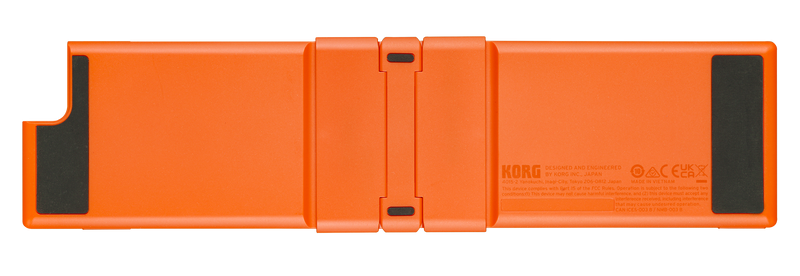 Korg NANOKEYFDLO Foldable Pocket Size MIDI Keyboard (Lava Orange)