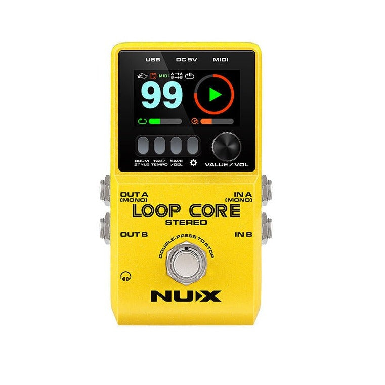 NUX LOOPCORE-STEREO Stereo Looper Pedal with LCD Screen